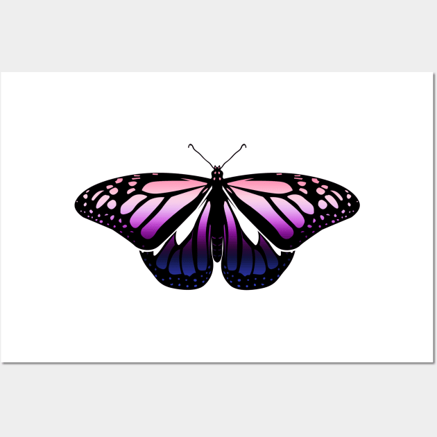 Genderfluid Pride Butterfly Wall Art by brendalee